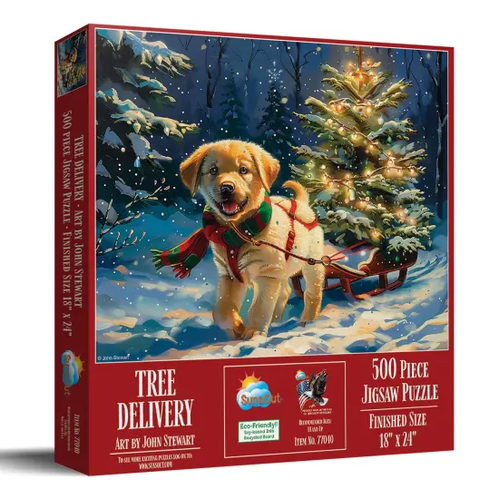 Sunsout Tree Delivery 500 pc Christmas Jigsaw Puzzle 77040 {3}
