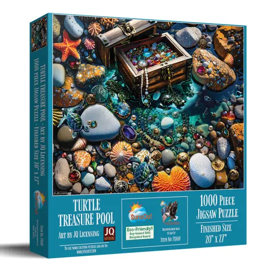 Sunsout Turtle Treasure Pool 1000 pc Jigsaw Puzzle 71869 {3}