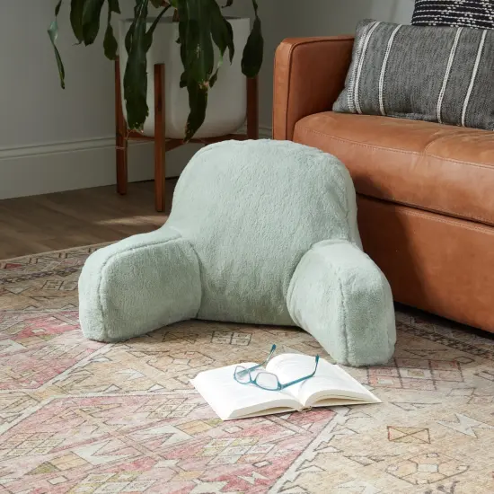 Faux Fur Bed Rest Pillow Kerry Blue {5}