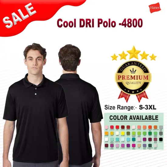 Hanes&reg; Cool DRI Polo Natural {2}