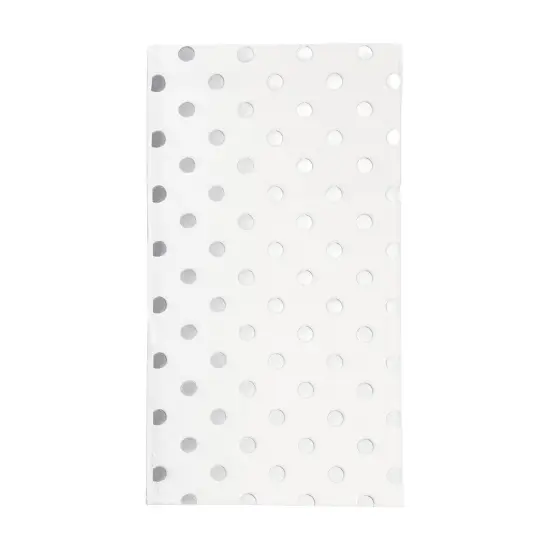Durable White with Silver Dots Paper Dinner Napkins (600 Napkins) {1}