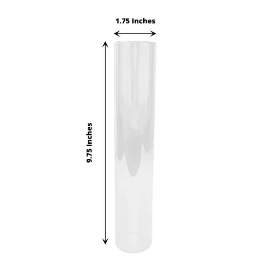 2 Clear 10 in Open End Cylinder Glass Hurricane CANDLE SHADES Party Supplies {3}