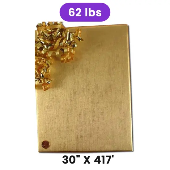 Embossed Metallic Wrapping Paper Brushed Gold 30 ''x417 ' {1}