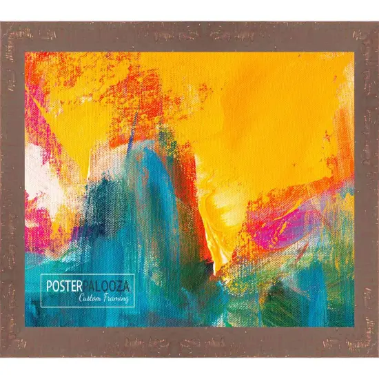 Square Shabby Chic Brown Picture Frame - UV Acrylic, Foam Board Backing, Hanging Hardware {6}