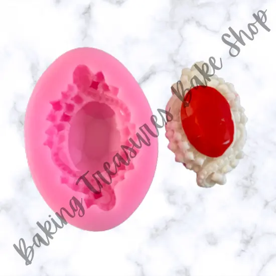 Pendent with gem Silicone mold {1}