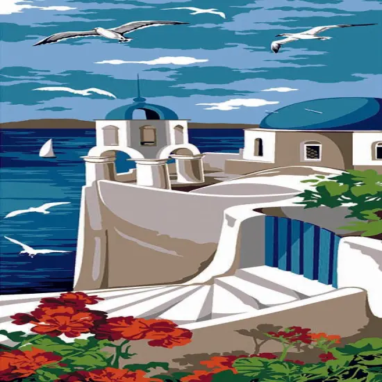 Needlepoint canvas for halfstitch without yarn At the Summit SE950.130 Seg De Paris Printed Tapestry Canvas {1}