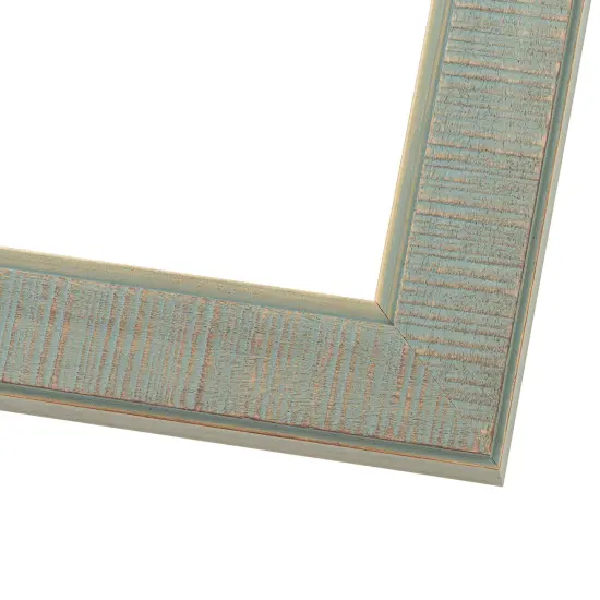 Square Sculpted Blue Picture Frame - UV Acrylic, Foam Board Backing, Hanging Hardware {2}