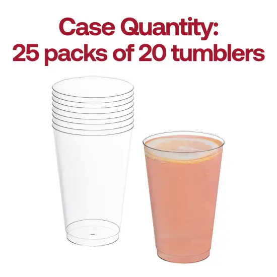 Crystal Clear Plastic Disposable Party Cups - 14 oz. (500 Tumblers) {5}