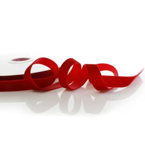 5/8" Velvet Ribbon Red {2}