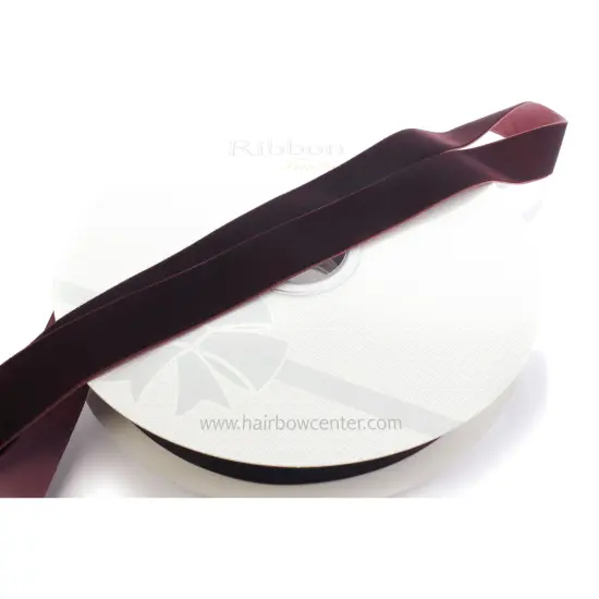 1" Velvet Ribbon (5yd & 25yd Spool Lengths) Burgundy {3}