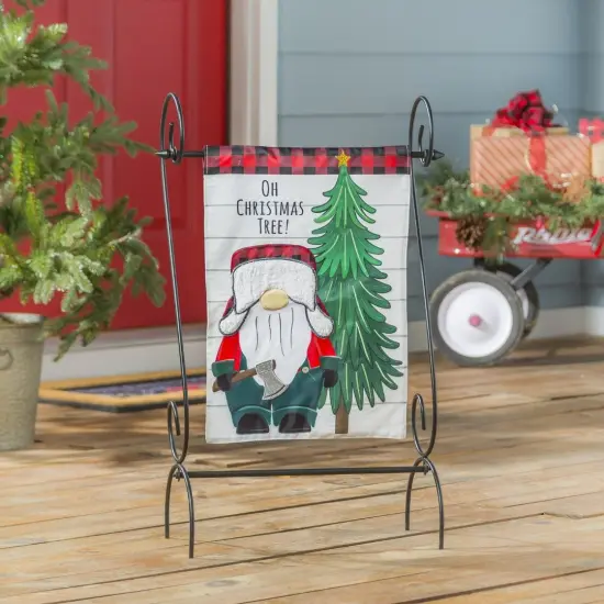 Lumberjack Gnome Christmas Garden Flag 2 Sided {2}