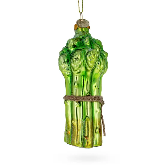 Fresh Asparagus Glass Christmas Ornament {3}