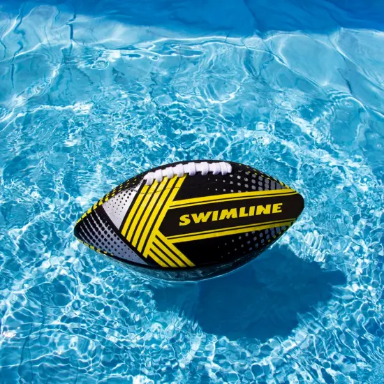 Swimline Swimming Pool Neoprene Football - 10" - Black and Gray {3}