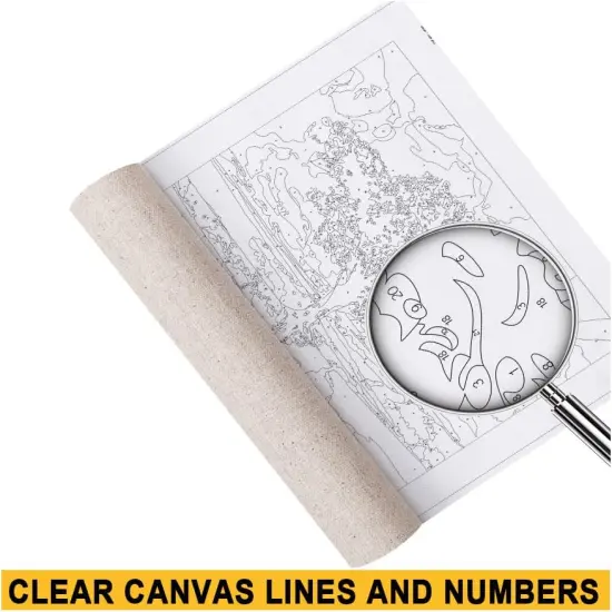 Autumn River Paint by Numbers Kit for Adults - DIY Landscape on Canvas {3}