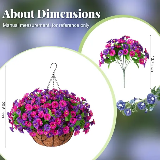 Artificial Fake Hanging Flowers with Basket {3}