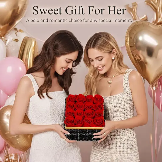 16 Preserved Rose Eternal Red Forever {5}