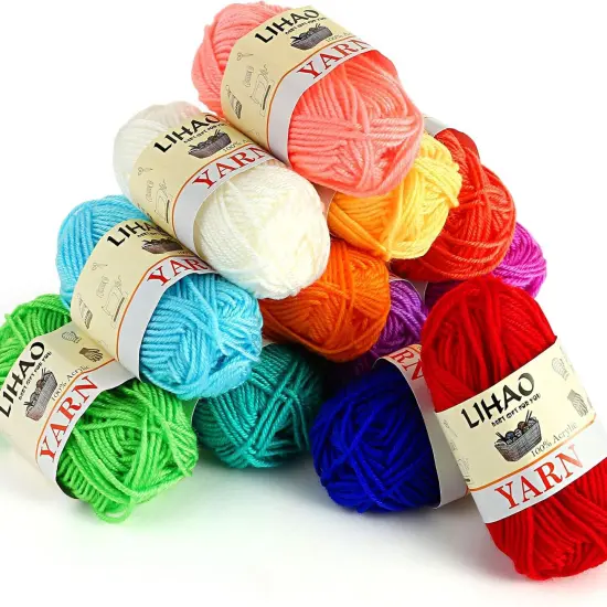 12 Skeins Mini Yarn for Knitting Crochet Craft {2}