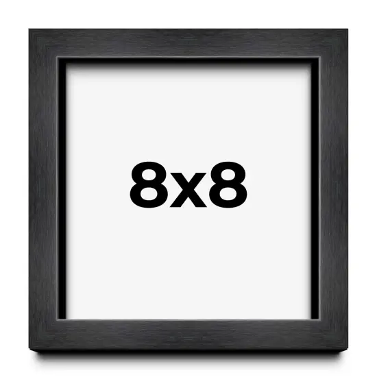 Square Shadow Box 3/4" Depth Grey Picture Frame - UV Acrylic, Backing, Hanging Hardware {1}