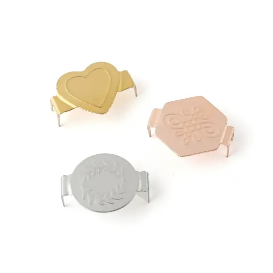 We R Charm Stapler Charm 12/Pkg-Metallic Multi Shape {6}