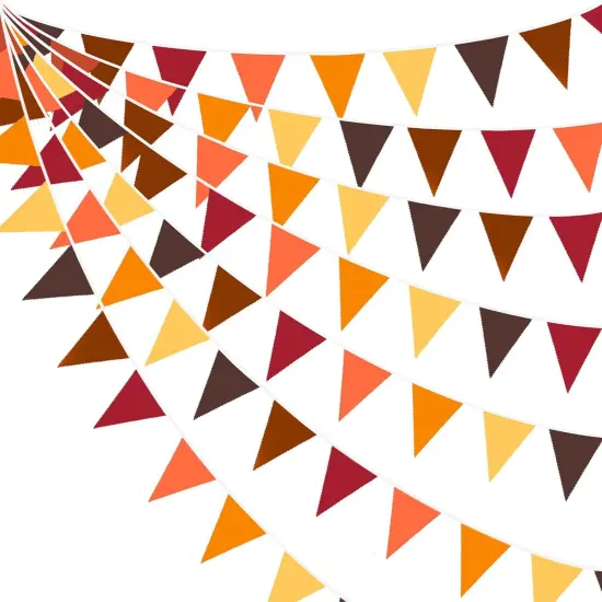 32Ft Fall Banner Decorations Triangle Flag Fabric {1}