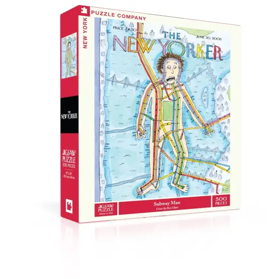 New York Puzzle Company Subway Man 500 Piece Piece Jigsaw Puzzle {1}
