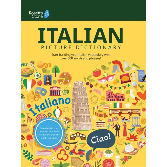 Rosetta Stone Italian Picture Dictionary, Italy Vocabulary Builder and Language Learning Book, Learn to Read and Pronounce Basic Sight Words, Common Phrases, and More {1}
