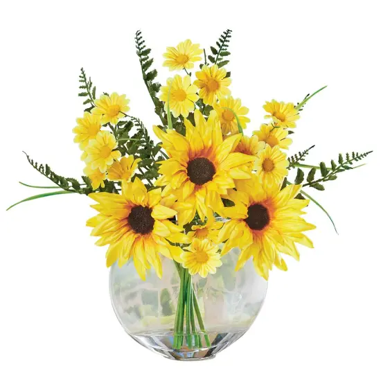 Collections Etc Artificial Sunflower Floral Arrangement {2}
