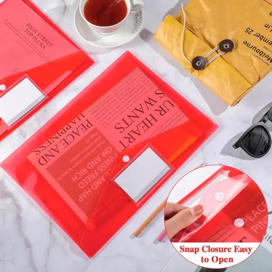 24 Pcs Plastic Envelopes - RED {4}