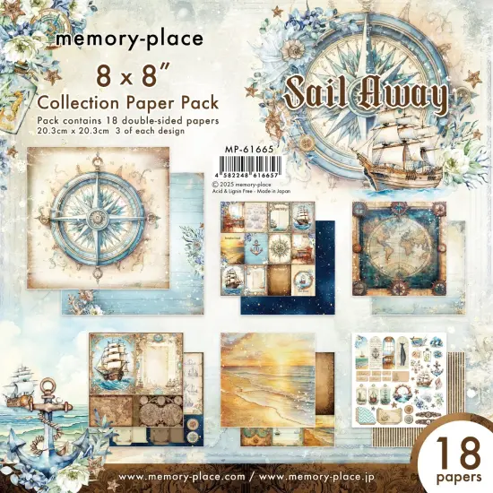 Memory Place Double-Sided Collection Pack 8"X8"-Sail Away {1}