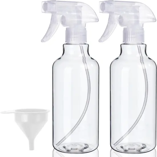 2-Pack Plastic Spray Bottles - 16.9 Oz (Clear) {1}