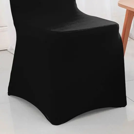 Black Spandex Banquet Chair Cover with Stretch Fit for Weddings and Events {7}