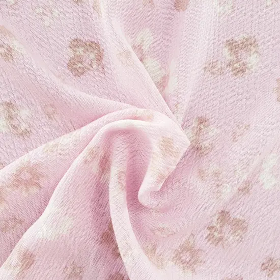 1 Yard Rayon Crinkle Pink Woven Fabric, 50/52&Prime; Wide 100% Rayon {3}