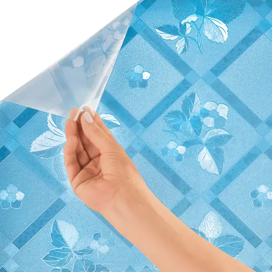 Collections Etc Frosted Flowers and Trellis Privacy Cut-to-Fit Window Cling {2}