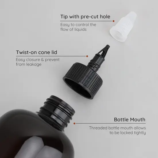 16.9oz Amber Squeeze Bottles, 2Pcs {3}