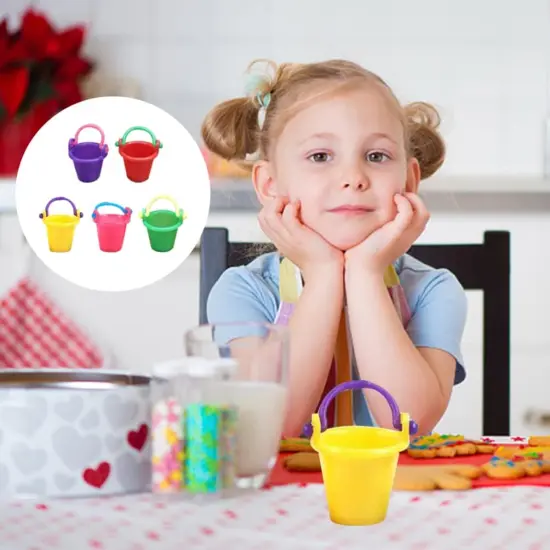 Miniature Buckets - 10 Pcs Dollhouse Buckets {2}
