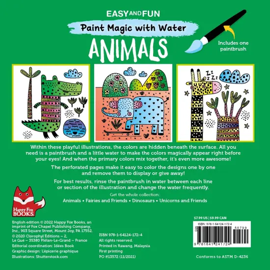 Animals Paint Magic With Water-Softcover {3}