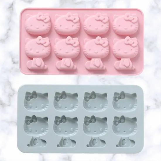 Cute Cat HK Face and Sitting Silicone molds {2}