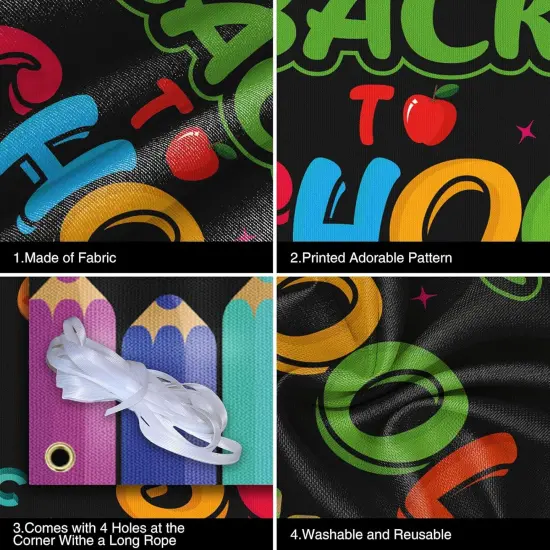 Welcome Back to School Backdrop Banner {3}