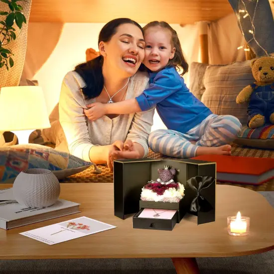 Preserved Rose Gifts for Her, Forever Real Purple Flowers {5}