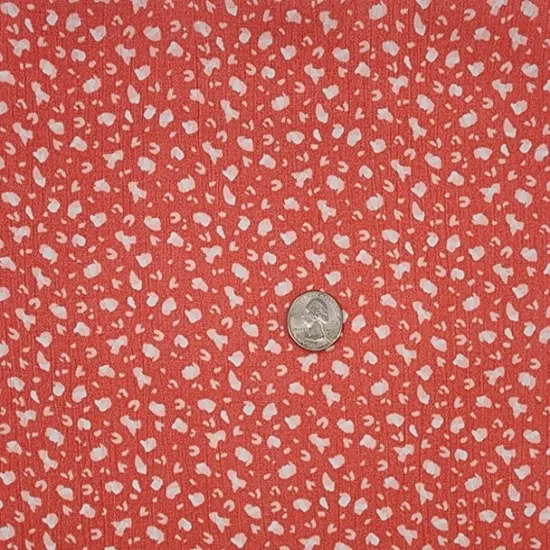 1 Yard Crinkle Rayon Fabric Burnt Coral Lightweight Apparel Material 50/52 Inches Width {3}
