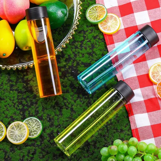 24 Pcs 13.5 oz 400 ml Plastic Juice Bottles with Caps {5}