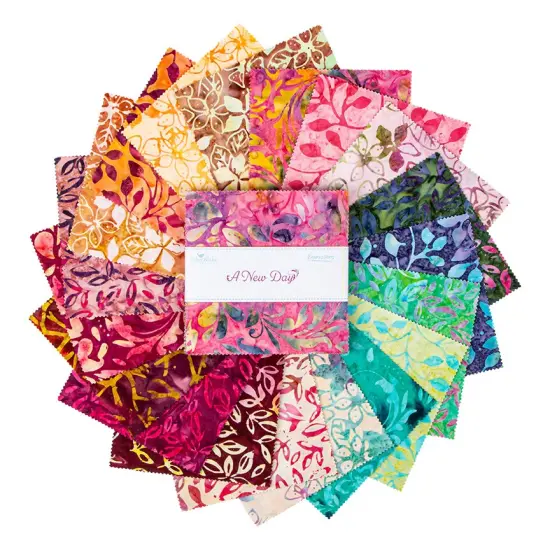 Expressions Batiks 5" Square Pack (Charm Pack / 5" Stacker) in A New Day by Riley Blake Designs for Riley Blake (5-23294-42) {2}