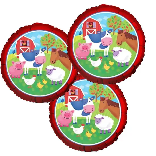 18" Barnyard Farm Animals Foil Balloon Farm Party Decoration {4}