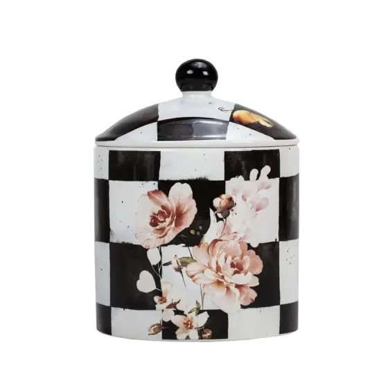 Chic Checkered Porcelain Cookie Jars {2}