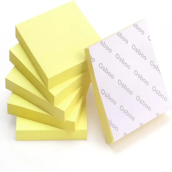 Sticky Notes Self-Stick Notes Pads with 6 Bright Colors, Easy to Post for Office, School, Home, 6 Pads/Pack, 100 Sheets/Pad (Yellow) {4}