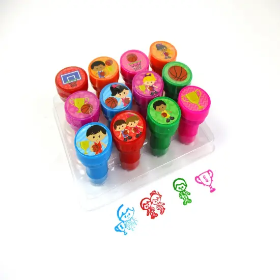 TINYMILS 12 Pcs Basketball Stamp Kit {2}