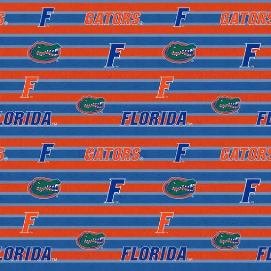 Licensed NCAA University of Florida Polo Stripe FL-1133 Cotton Fabric by the Yard {1}