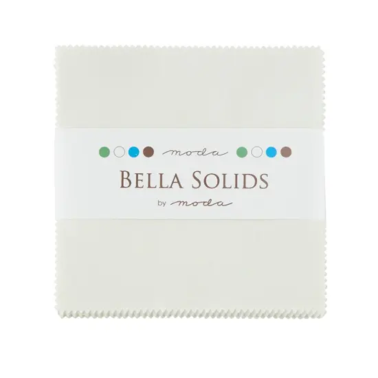 Bella Solids 5" Square Pack (Charm Pack) in Porcelain by Moda for Moda (9900PP 182) {1}