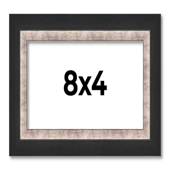 Panoramic Simple Silver Picture Frame - UV Acrylic, Foam Board Backing, Hanging Hardware {1}