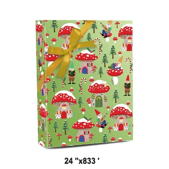 Christmas Gnomes Wrapping Paper 24'' x833' {1}